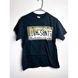 New Orleans Saints License Plate Luv Saints Shirt Black Mens Medium Gildan